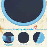Aufblasbare Haustier Wassersprinkler Matte Interaktive Outdoor Kühlmatte Blau