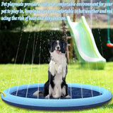 Aufblasbare Haustier Wassersprinkler Matte Interaktive Outdoor Kühlmatte Blau