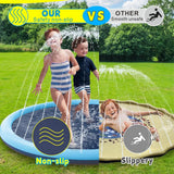 Aufblasbare Haustier Wassersprinkler Matte Interaktive Outdoor Kühlmatte Blau