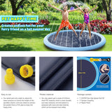 Aufblasbare Haustier Wassersprinkler Matte Interaktive Outdoor Kühlmatte Blau