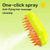 Elektrische Dampfbürste für Haustiere 3-in-1 Massage- und Fellpflegebürste