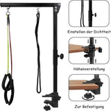 Tragbarer Haustier-Pflegearm Höhenverstellbar Faltbar Schwarz Metall 36-89 cm