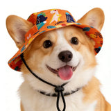 Verstellbarer Haustier Bucket Hat für Hunde und Katzen mit Ohrenöffnungen