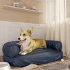 Ergonomisches Hundebett aus Kunstleder – weich, stützend & pflegeleicht