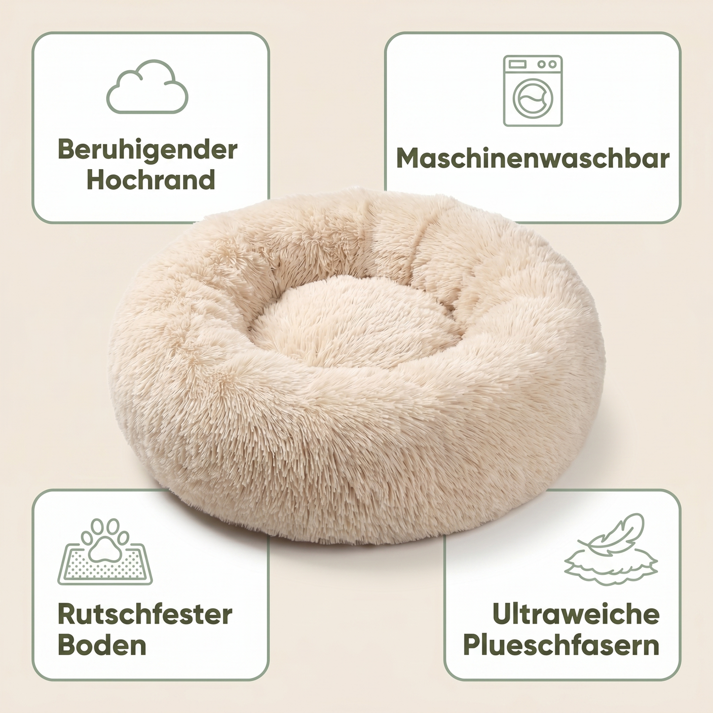 Vorteile des Donut-Kuschelbetts auf einen Blick